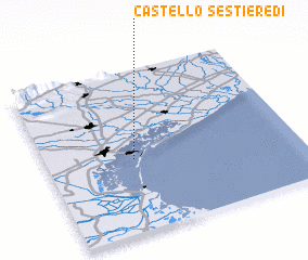 3d view of Sestière di Castello